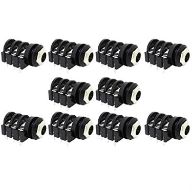 Imagem de 10 Conectores Jack P10 Femea Stereo Painel P/Pedal Guitarra