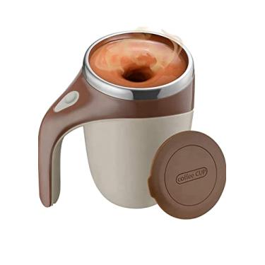 Imagem de Caneca Mixer Eletrica Termica 380ml Misturador Automatico Cafe Bebidas Aço inox Magnetica Mix Cha Shakes Sucos
