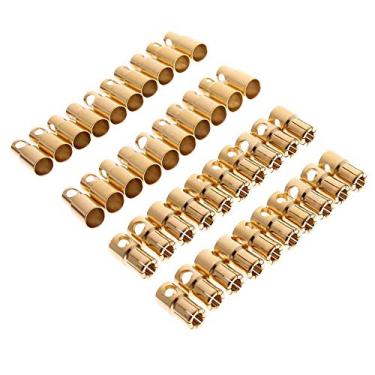 Imagem de FLY RC 20 pares de plugues de conector banana Gold Bullet para bateria Lipo 608754533357