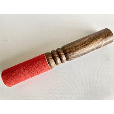 Imagem de F771 bastão de madeira dura duplo feltrado/martelo para tigela tibetana cantando feito à mão no Nepal