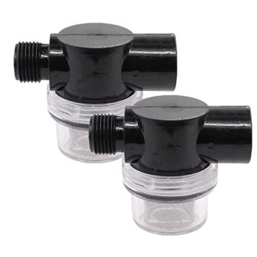 Imagem de Filtro de bomba de água com tubo Twist-On, filtro de bomba de água RV compatível com Shurflo ou Wfco, Entrada/saída Npsm de 1/2" com tela de filtro de aço inoxidável de malha 80 para reposição naval RV Pacote com 2
