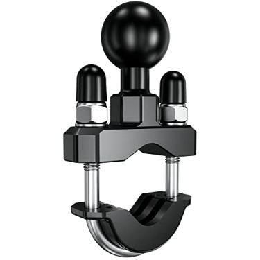 Imagem de BRCOVAN Base de montagem em U para guidão de bola de 2,5 cm a 3,25 cm de diâmetro, compatível com suportes de RAM tamanho B braço de soquete duplo e suporte de telefone de motocicleta