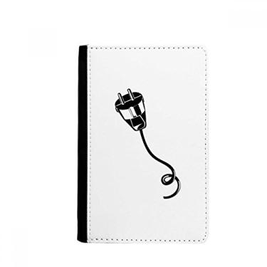 Imagem de Cabo de carregamento com plugue padrão preto para passaporte Notecase Burse Carteira Capa para cartão, Multicolorido.