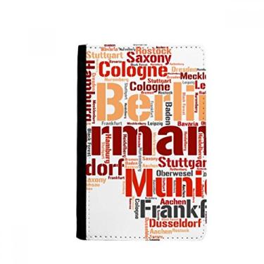 Imagem de Carteira com porta-passaporte padrão de mapa da cidade da Alemanha Notecase Burse capa para cartão, Multicolor