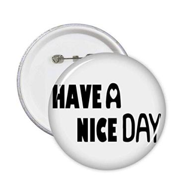 Imagem de Emblema em inglês, design de citação, belo dia, broches, emblema, acessórios, decoração, 5 peças