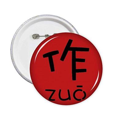 Imagem de Broche de personagem da China da Morte Chinesa Emblema de Botão Decoração 5 peças