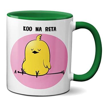 Imagem de Caneca Engraçada Koo Na Reta Presente Xícara Divertida (Verde)