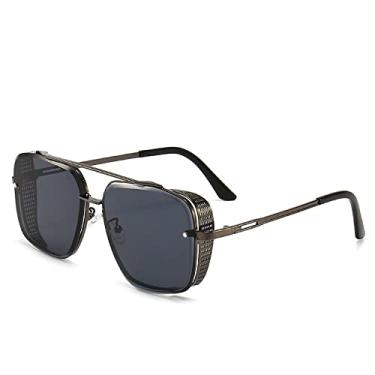 Imagem de Óculos de sol estilo Steampunk, óculos de sol quadrados masculinos, óculos de sol masculinos all-match, 1, tamanho único
