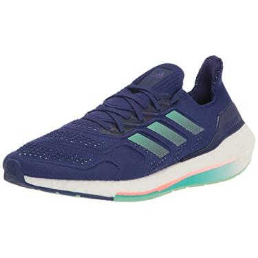 Imagem de adidas Tênis de corrida masculino Ultraboost 22, Legacy Indigo/Pulse Mint/Purple Rush, 14