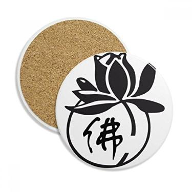 Imagem de Culture Religion Lotus Personagem Caneca Porta-copos Proteção de Mesa Pedra Absorvente