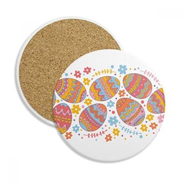 Imagem de Caneca de ovo colorida para festivais de religião da Páscoa com pedra absorvente de proteção de mesa
