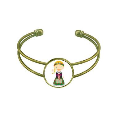 Imagem de Bracelete retrô com desenho animado da Polônia Smile Blond