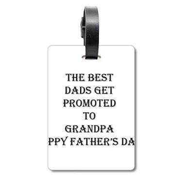 Imagem de Dad Promoted to Grandpa Father's Festival Bagagem Etiqueta Bagagem Etiqueta Scutcheon Etiqueta