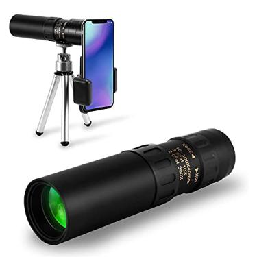 Imagem de Telescópio monocular, 4K 10-300X40mm HD para Smartphone - Clear BAK4 Prisma de alto desempenho à prova d'água, com suporte e tripé, para observação de pássaros, camping