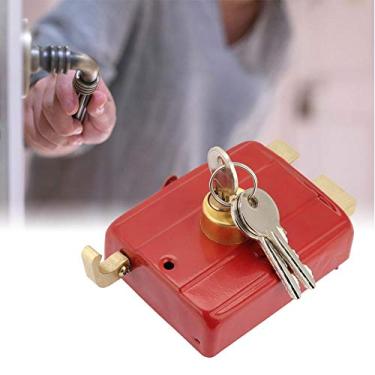 Imagem de Fechaduras de portão, trinco noturno, antiferrugem, resistente e à prova d'água para porta de ferro, portas articuladas verticais, porta de madeira