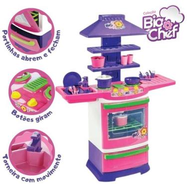 Imagem de Cozinha Infantil Com Fogão E Acessórios Master Big Chef  - Poliplac