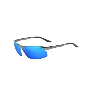 Imagem de Óculos de Sol Kingseven Masculino Polarizado UV400 Luxuoso (Azul)