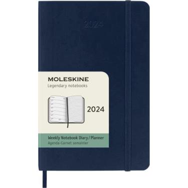 Imagem de Moleskine 2024 Weekly Planner, 12M, Pocket, Sapphire Blue, Soft Cover (3.5 x 5.5)