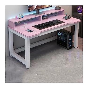 Imagem de Mesa de computador PC mesa de mesa mesa dupla mesa de estudante casa quarto mesa de estudo mesa de escritório mesa de jogos simples mesa de PC mesa de PC mesa de PC (cor: 09, tamanho: 90 * 60 * 75 cm)