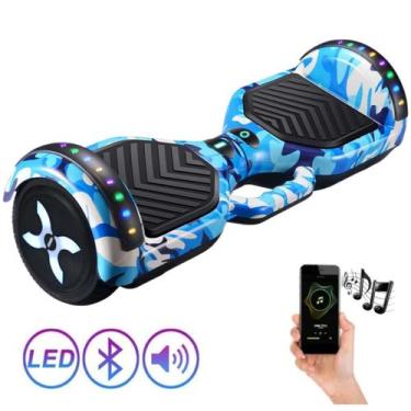 Imagem de Hoverboard Skate Elétrico 6.5 Led Bluetooth Camuflado Flash - Dm Toys