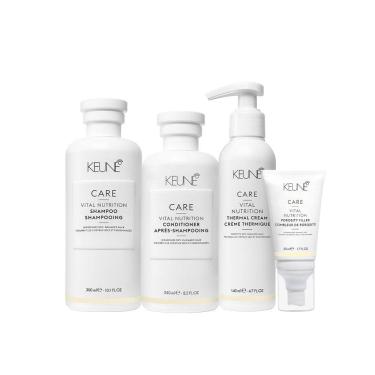 Imagem de Kit Keune Care Vital Nutrition Shampoo Condicionador Thermal Porosity Filler (4 produtos)
