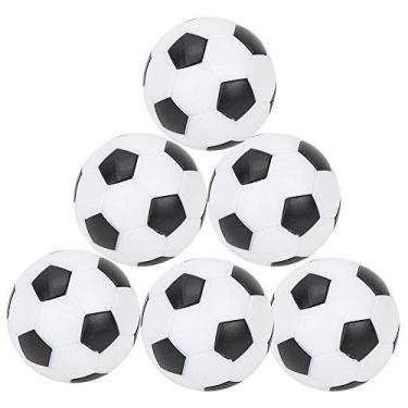 Imagem de VGEBY Bolas de futebol de mesa, bolas de futebol de mesa de futebol bolas de reposição de pebolim jogos de mesa mini bolas de futebol pretas e brancas (6 peças) suprimentos de futebol