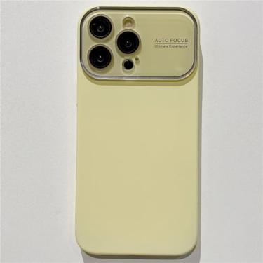 Imagem de FIRSTPELLA Capa compatível para iPhone 14 Pro, linda película protetora de lente de câmera de janela grande, capa de gel de sílica líquida com absorção de choque de TPU macio para mulheres e meninas -