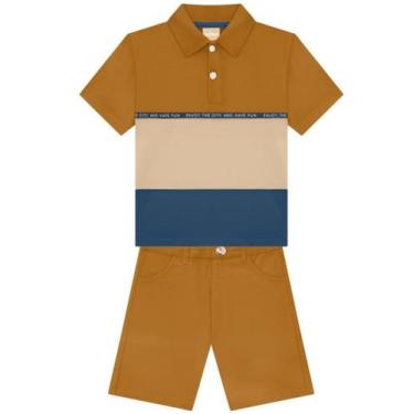 Imagem de Conjunto Infantil Milon Menino Camiseta Polo + Bermuda - Enjoy