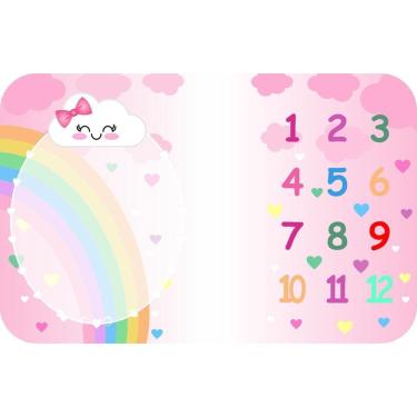 Imagem de Tapete Mesversário Cenário Para Foto Meses Do Bebê Chuva de Amor