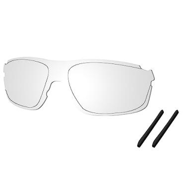 Imagem de SAUCER Lentes de substituição premium e meias auriculares para óculos de sol Oakley EV Zero Pitch OO9383 High Defense - HD Clear