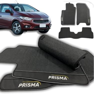 Imagem de Tapete Automotivo para Chevrolet Prisma 2013 2014 2015 2016 2017 2018 2019 2020 2021 2022 2023 - Jogo 3 peças Proteção Carpete