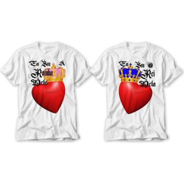Imagem de Kit Camiseta Rei E Rainha Do Amor Dia Dos Namorados Casal - Vidape