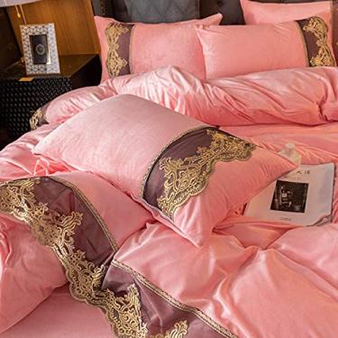 Imagem de Conjuntos de cama King Four-Piece Winter Wind Bed Thick Crystal Quilt Cover Bebê Flanela Coral Fleece Sheets-Jade_2.0 Bed (Jade 2.0 Bed) hopeful