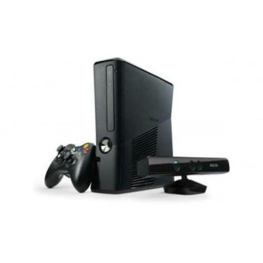 Imagem de Microsoft Xbox 360 Slim 500gb + Kinect e 3 Jogos Standard Cor Matte Black