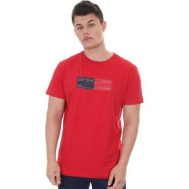Imagem de Camiseta Tommy Hilfiger Masculina Box Tee New York Vermelha-Masculino