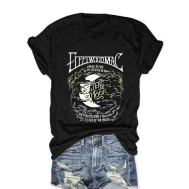 Imagem de Camisetas femininas de banda de rock, vintage, música country, roupa de concerto, casual, manga curta, camisetas estampadas, C - preto, P