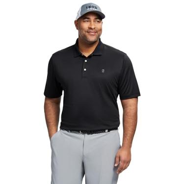 Imagem de IZOD Camisa polo masculina de golfe de alto desempenho, Preto, 4G Alto