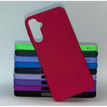 Imagem de Capa Capinha Protetora - Samsung Galaxy A25 - Silicone aveludada por dentro toque sedoso (Marsala)