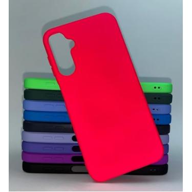 Imagem de Capa Capinha Protetora - Samsung Galaxy A25 - Silicone aveludada por dentro toque sedoso (Pink)