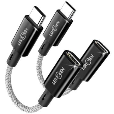 Imagem de Adaptador Lightning para USB C (pacote com 2) suporta carregamento rápido e sincronização de dados, cabo conversor de carregador Lightning fêmea para USB C macho tipo C para iPhone 16 15 Pro Max