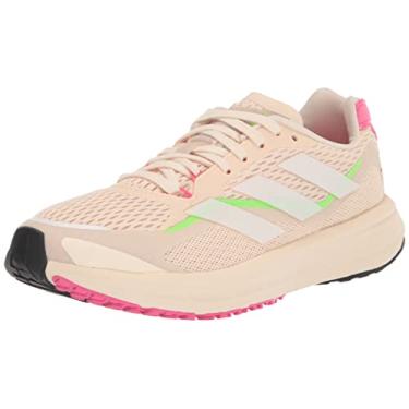 Imagem de adidas Tênis de corrida feminino Sl20.3, Tinta Ecru/Zero Metálico/Verde Solar, 8