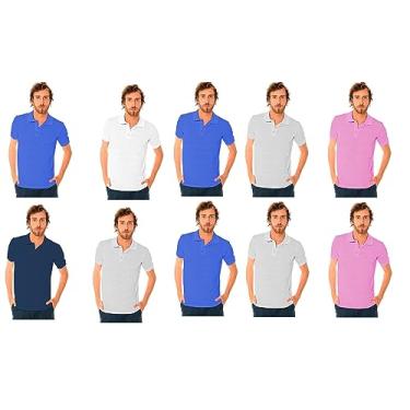 Imagem de Kit 10 peças Camisa Polo Masculina Social Revenda Evangélica Importada