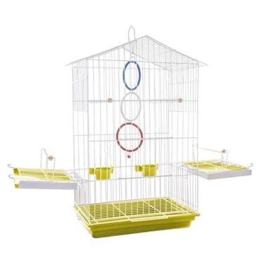 Imagem de Gaiola Para Calopsita Mansa Contrera Luxo Epoxi Amarelo