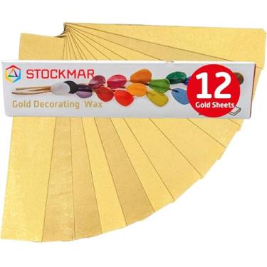 Imagem de Stockmar Cera de abelha decorativa, ouro, pacote com 12