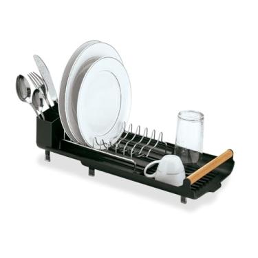 Imagem de Escorredor Extensível Eco Design Arthi | Prático e Moderno | Sustentável | Organizador Versátil | Economia de Espaço | Utilidades Domésticas | Funcional | Madeira Teca Náutica | Ideal Casa e Cozinha