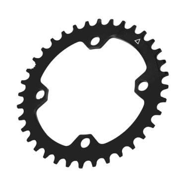Imagem de Bicicleta Chainring, Liga de Alumínio 104BCD 36T Rodada Estreito Único Chainwheel Bicicleta para Mountain Road Bike (Preto)