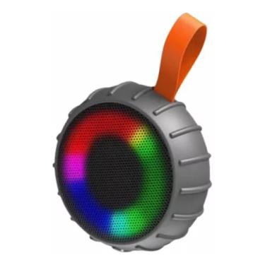 Imagem de Caixa De Som A Prova Dágua Bluetooth Alta Potente Usb Cor Cinza Bivolt