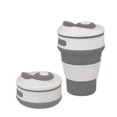 Imagem de Copo Retrátil Eco Friendly Cinza 350ML Silicone - Mai Home