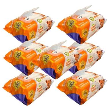 Imagem de Kit 980 toalhas umedecidas super baby 20 x 12 cm