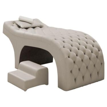 Imagem de Maca Salão de Beleza Para Esteticista Charme e Puff Escada Estofada 19